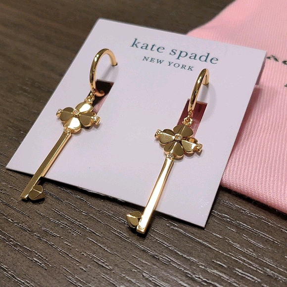 NEW Kate Spade Lock & Spade Legacy Drop Earrings - Picture 6 of 8